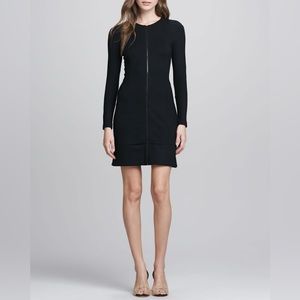 Theory Long Sleeve Zipper Front Chayenne Classic Bodycon Dress